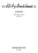 Sonate fur Solobratsche (1939), Op. 59 cover